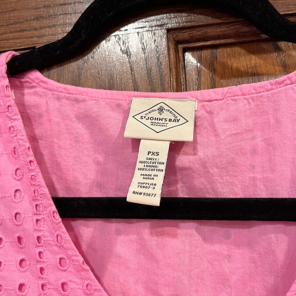 St. John's Bay Pink Bloom Eyelet Dress - Picture 2 of 9